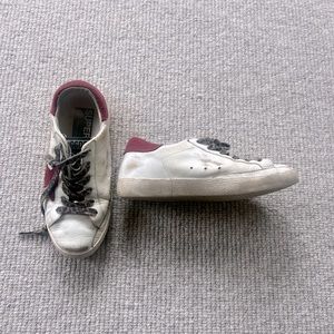 Golden Goose sneakers white with animal print shoe laces
